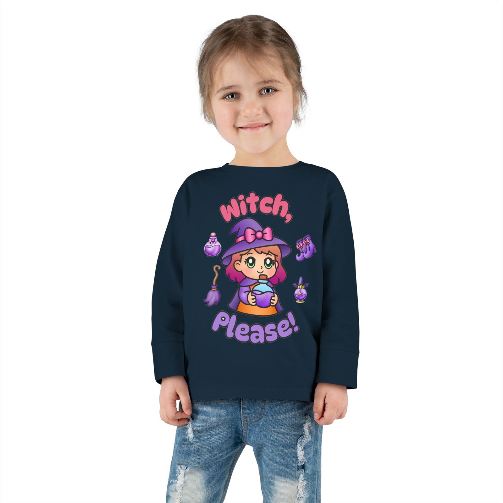 Witch, Please! Cute Toddler Long Sleeve Tee, Baby T-Shirt, Kids Apparel, Toddler Gift, Playful Shirt, Baby Outfit, Cute Halloween Tee - Image 40