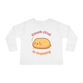 Cute Toddler Long Sleeve Tee Couch stud in training Design, Baby T-Shirt, Kids Apparel, Toddler Gift, Playful Shirt, Baby Outfit