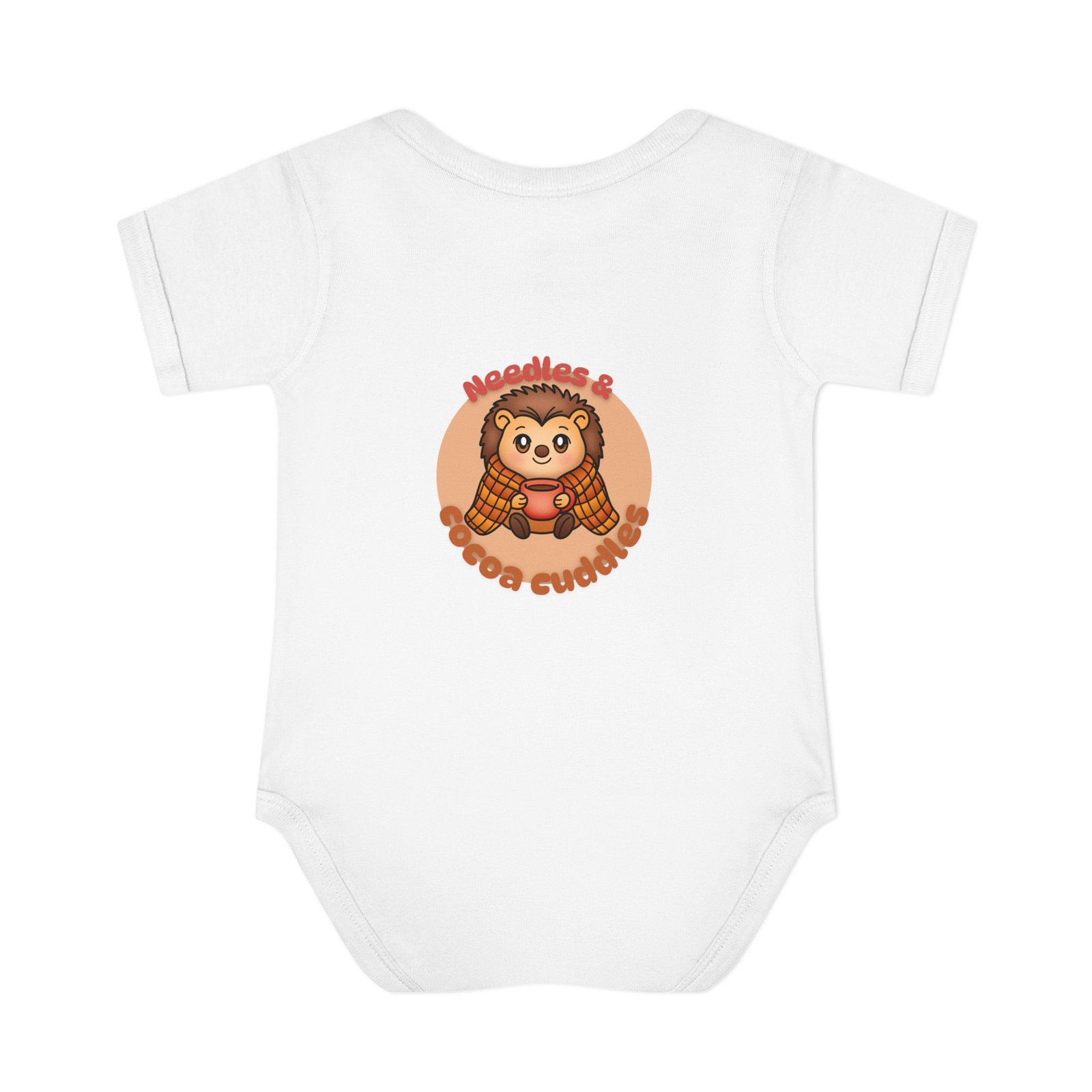 Cute Infant Baby Bodysuit "Needles & cocoa cuddles" Design, Infant Clothing, Baby Shower Gift, Toddler Outfit, Newborn Apparel - Image 2