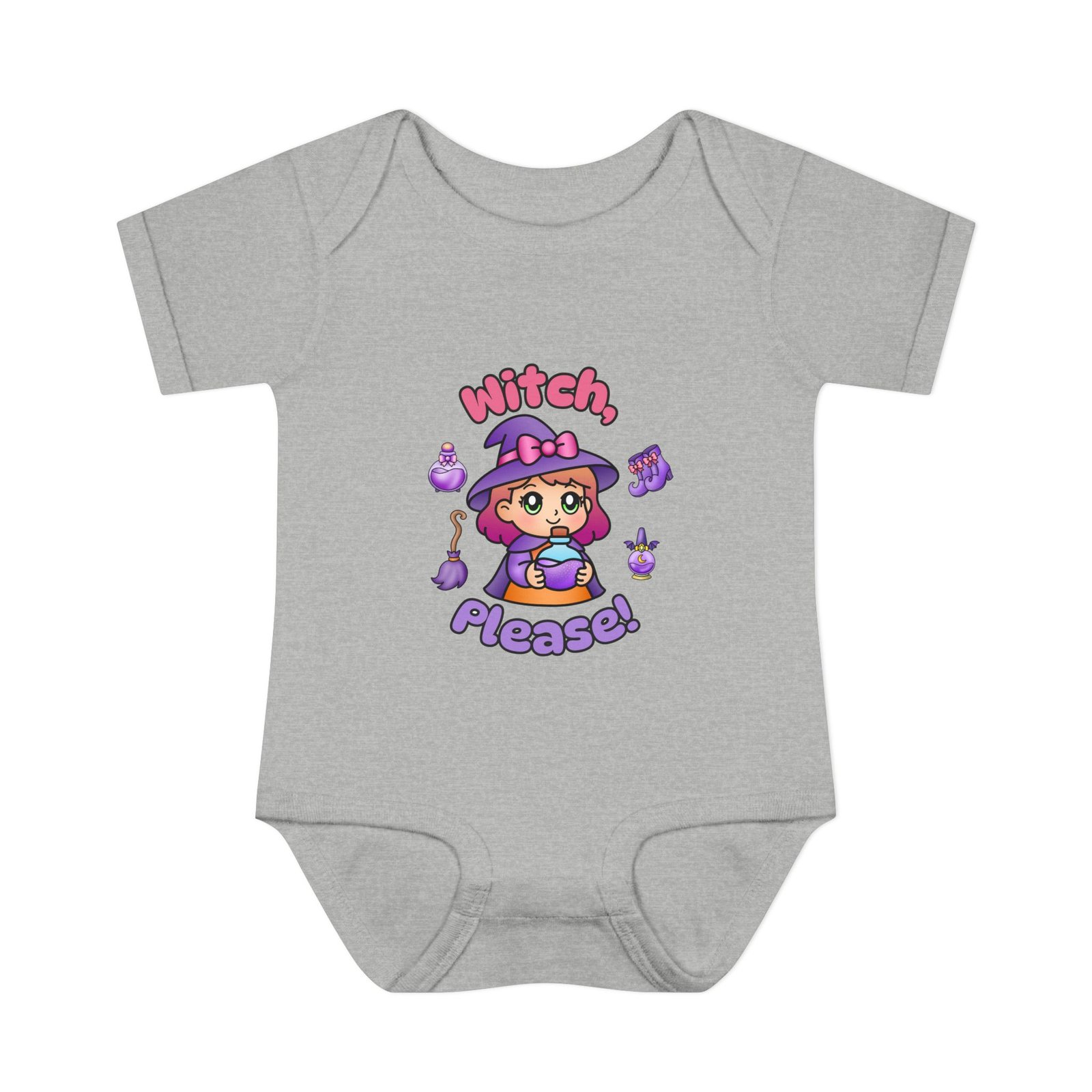 Witch, Please! Cute Infant Baby Bodysuit, Infant Clothing, Baby Shower Gift, Toddler Outfit, Newborn Apparel Halloween Tee - Image 6