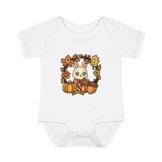 Cute Infant Baby Bodysuit "Fall Cute Rabbit" Design, Infant Clothing, Baby Shower Gift, Toddler Outfit, Newborn Apparel