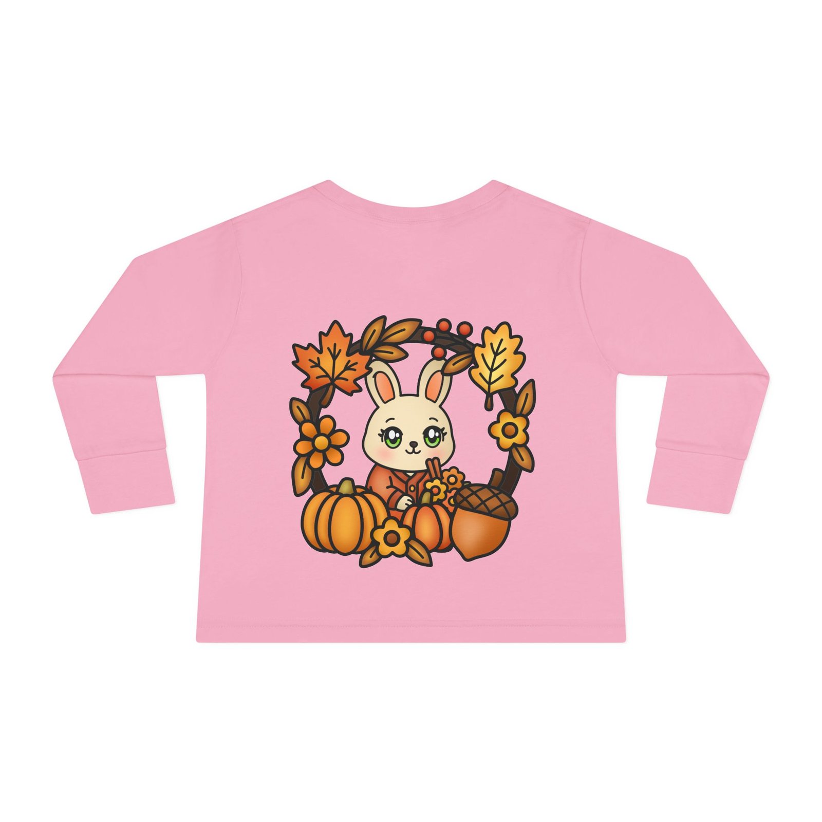 Cute Toddler Long Sleeve Tee, Fall Cute Rabbit Design, Baby T-Shirt, Kids Apparel, Toddler Gift, Playful Shirt, Baby Outfit - Image 14