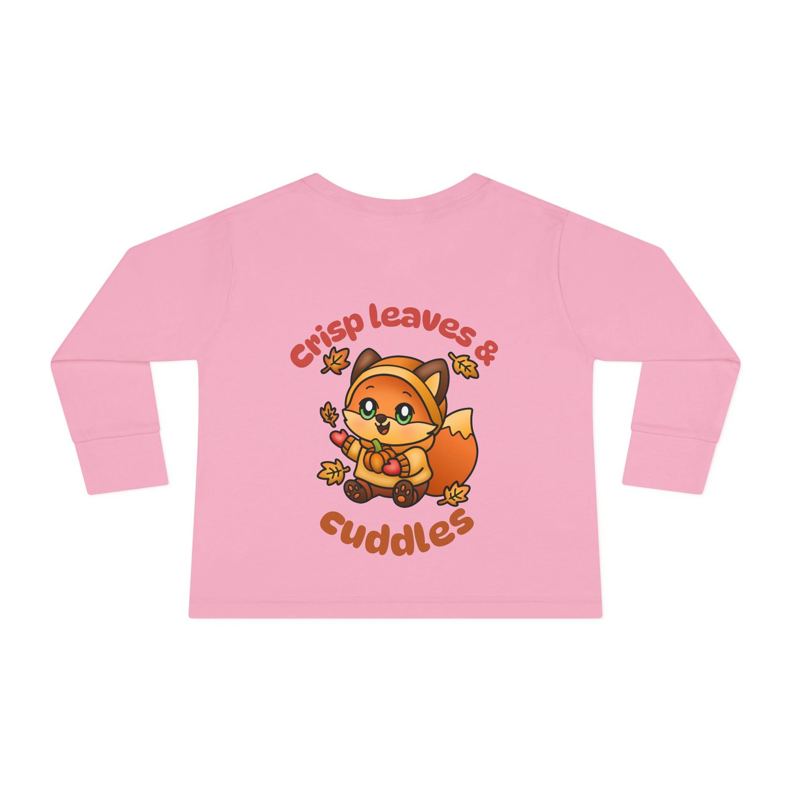 Cute Toddler Long Sleeve Tee, Crisp leaves & cuddles Design, Baby T-Shirt, Kids Apparel, Toddler Gift, Playful Shirt, Baby Outfit - Image 14