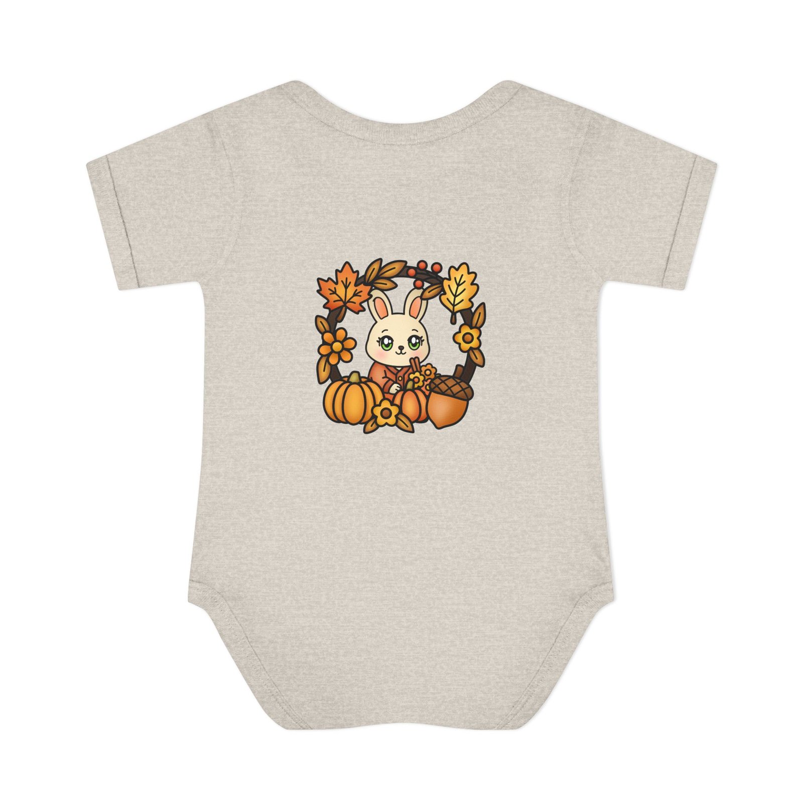 Cute Infant Baby Bodysuit "Fall Cute Rabbit" Design, Infant Clothing, Baby Shower Gift, Toddler Outfit, Newborn Apparel - Image 6