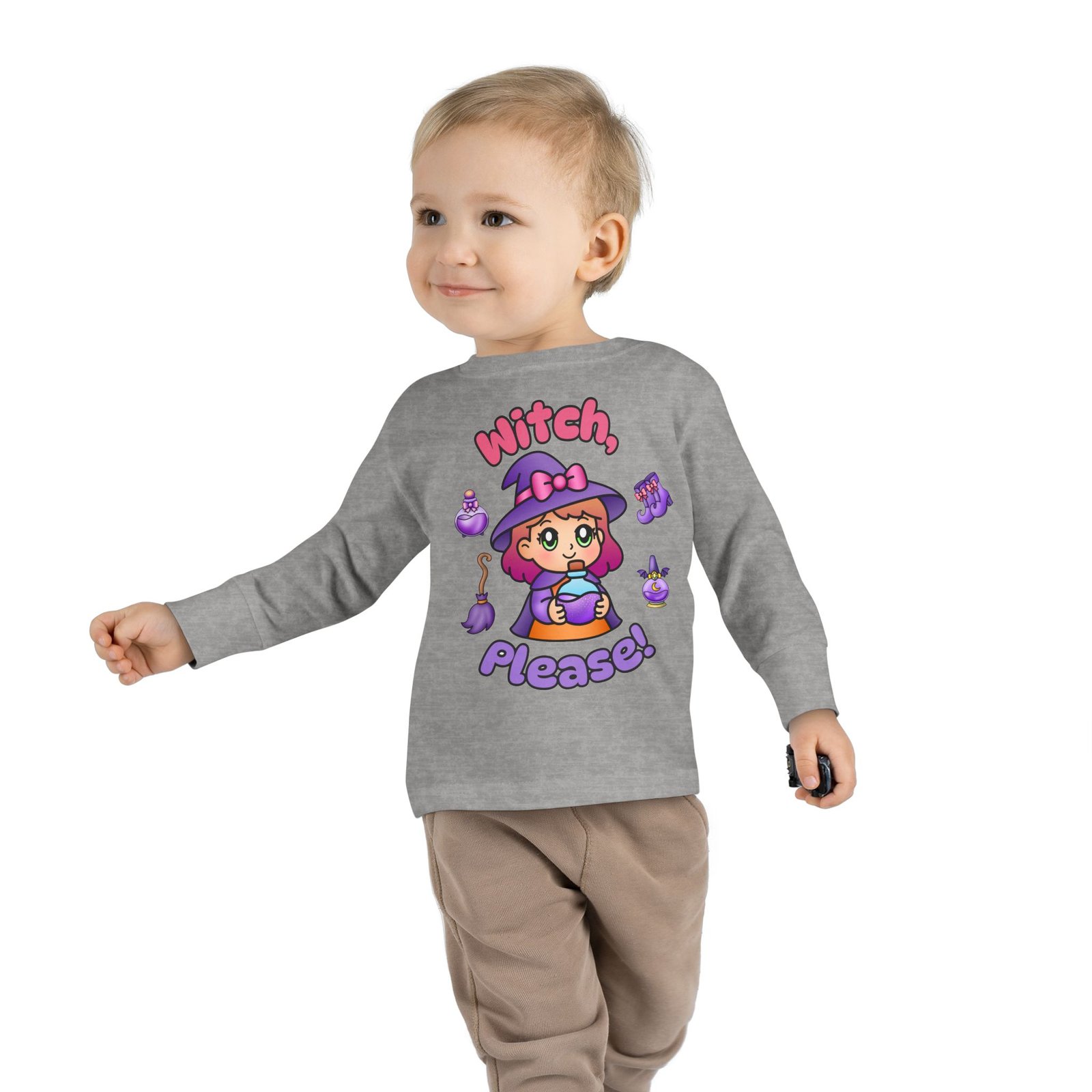 Witch, Please! Cute Toddler Long Sleeve Tee, Baby T-Shirt, Kids Apparel, Toddler Gift, Playful Shirt, Baby Outfit, Cute Halloween Tee - Image 34