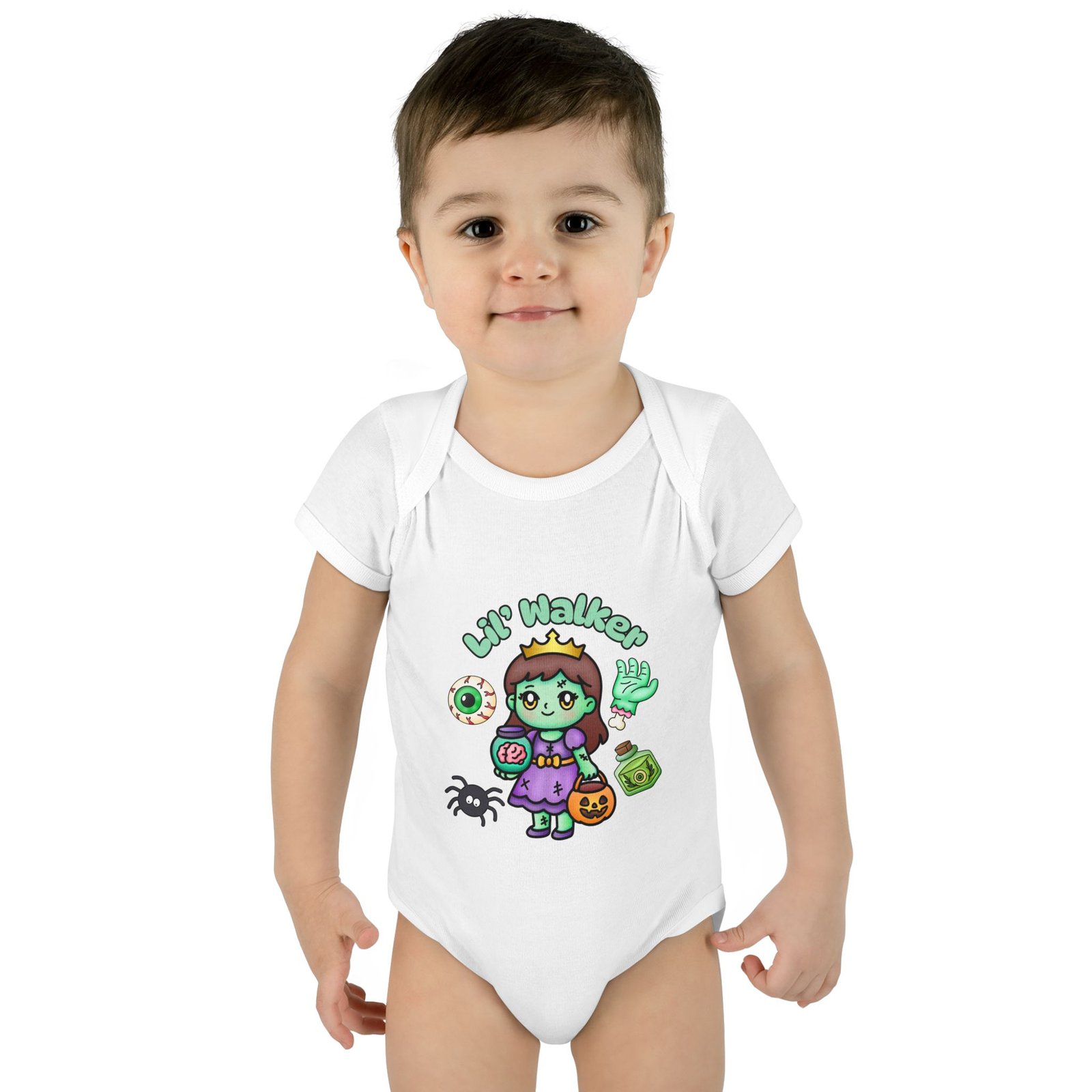 Lil Walker Cute Infant Baby Bodysuit, Infant Clothing, Baby Shower Gift, Toddler Outfit, Newborn Apparel Halloween Tee - Image 4