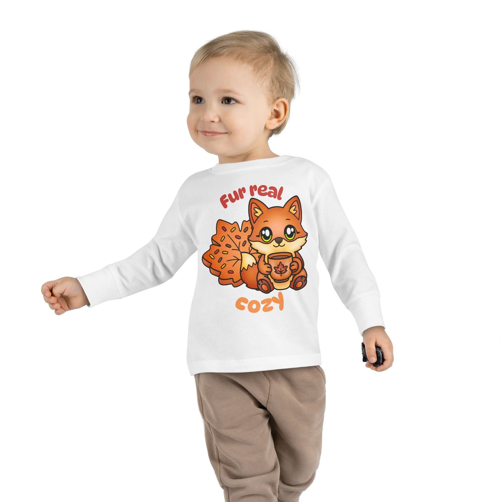 Cute Toddler Long Sleeve Tee, Fur real cozy Design, Baby T-Shirt, Kids Apparel, Toddler Gift, Playful Shirt, Baby Outfit - Image 3
