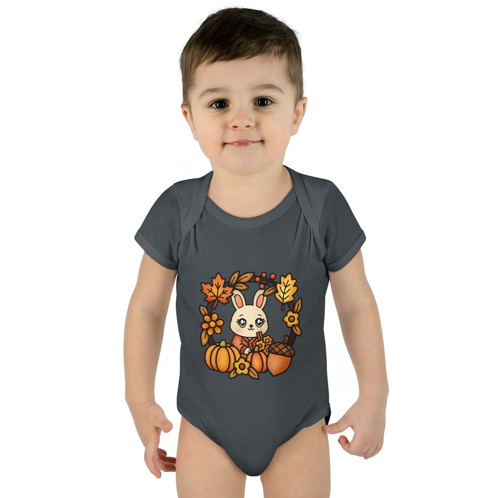 Cute Infant Baby Bodysuit "Fall Cute Rabbit" Design, Infant Clothing, Baby Shower Gift, Toddler Outfit, Newborn Apparel - Image 15