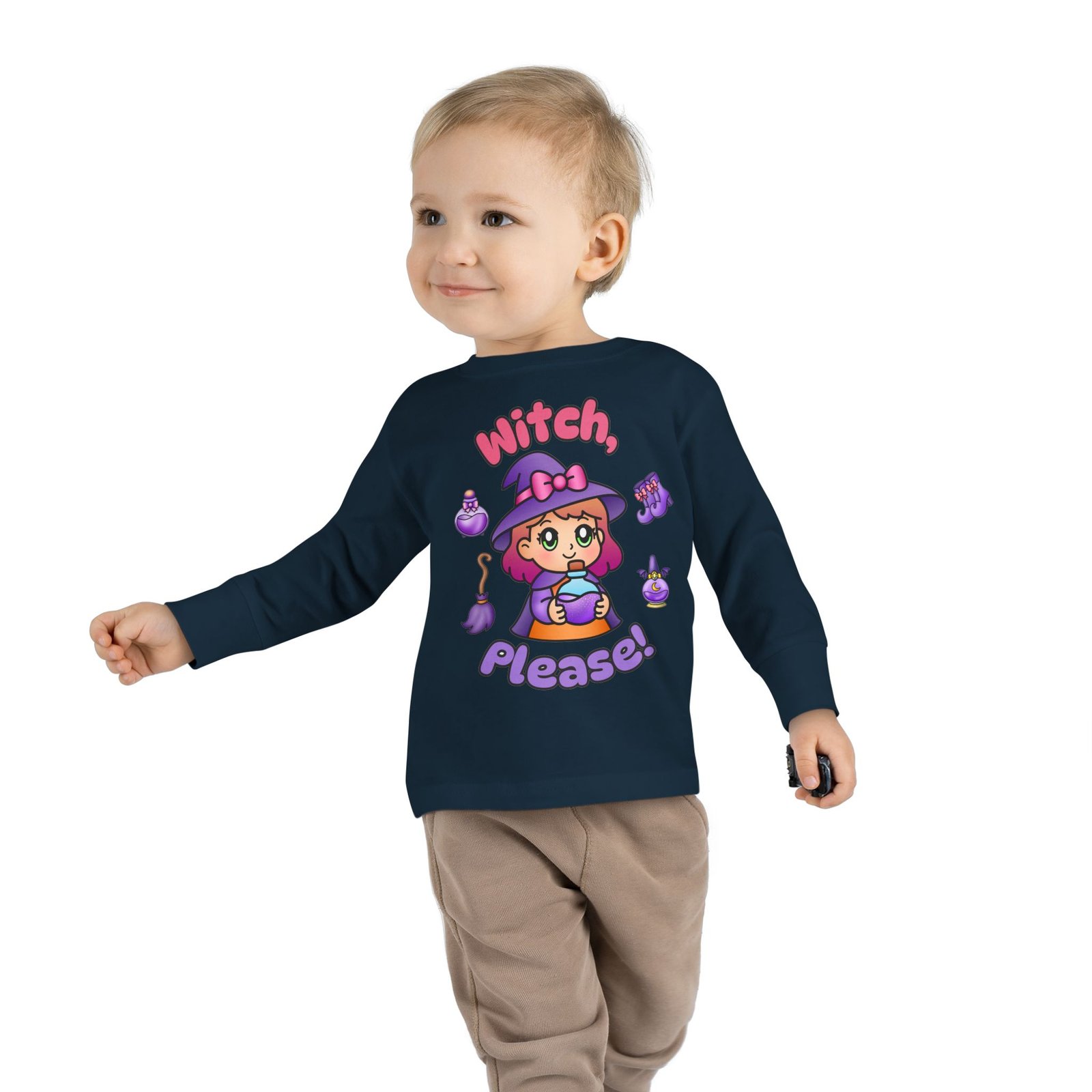 Witch, Please! Cute Toddler Long Sleeve Tee, Baby T-Shirt, Kids Apparel, Toddler Gift, Playful Shirt, Baby Outfit, Cute Halloween Tee - Image 39