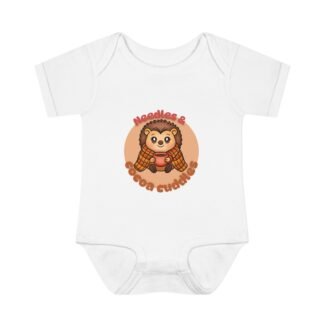 Cute Infant Baby Bodysuit "Needles & cocoa cuddles" Design, Infant Clothing, Baby Shower Gift, Toddler Outfit, Newborn Apparel