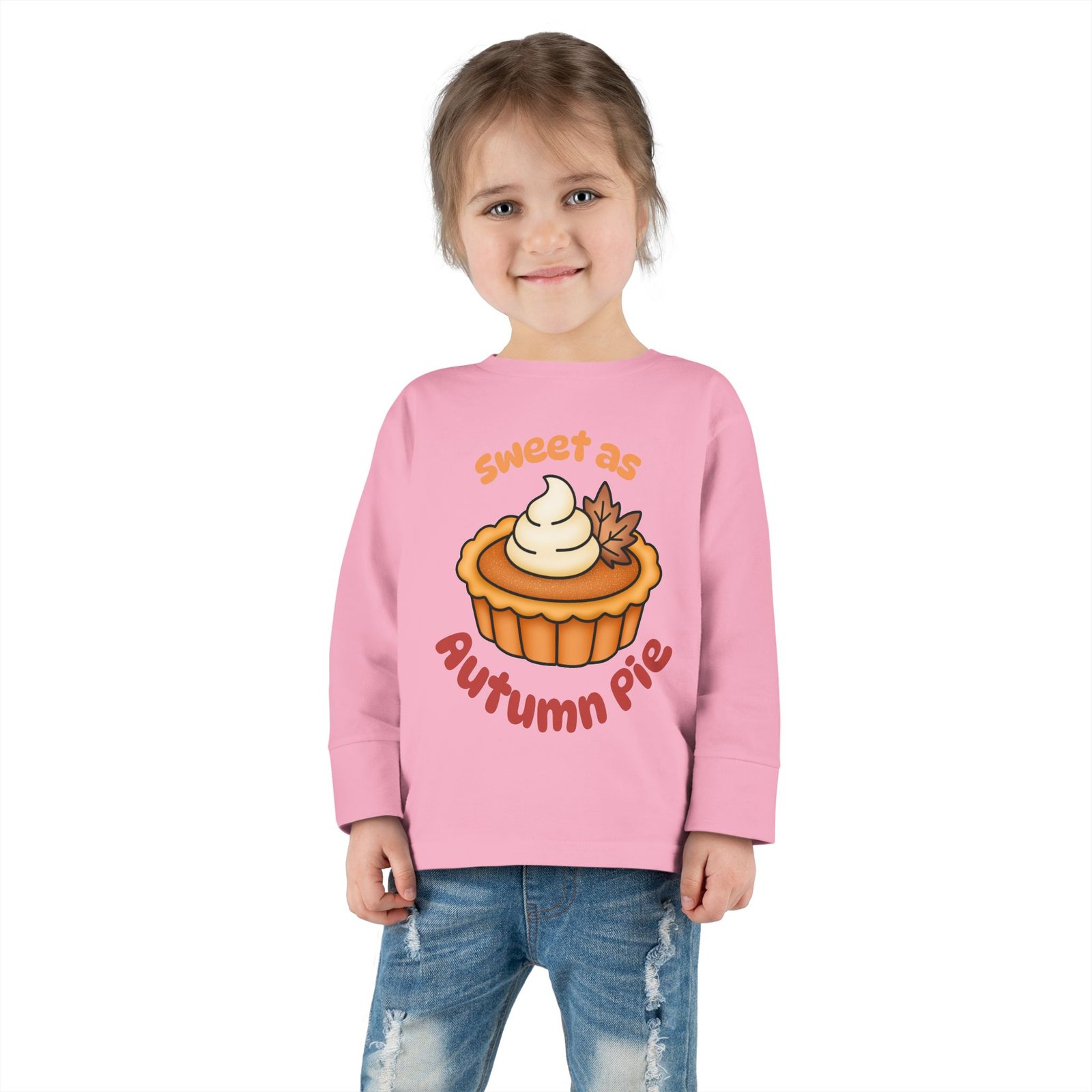 Sweet as Autumn pie Toddler Long Sleeve Tee Design, Baby T-Shirt, Kids Apparel, Toddler Gift, Playful Shirt, Baby Outfit - Image 10