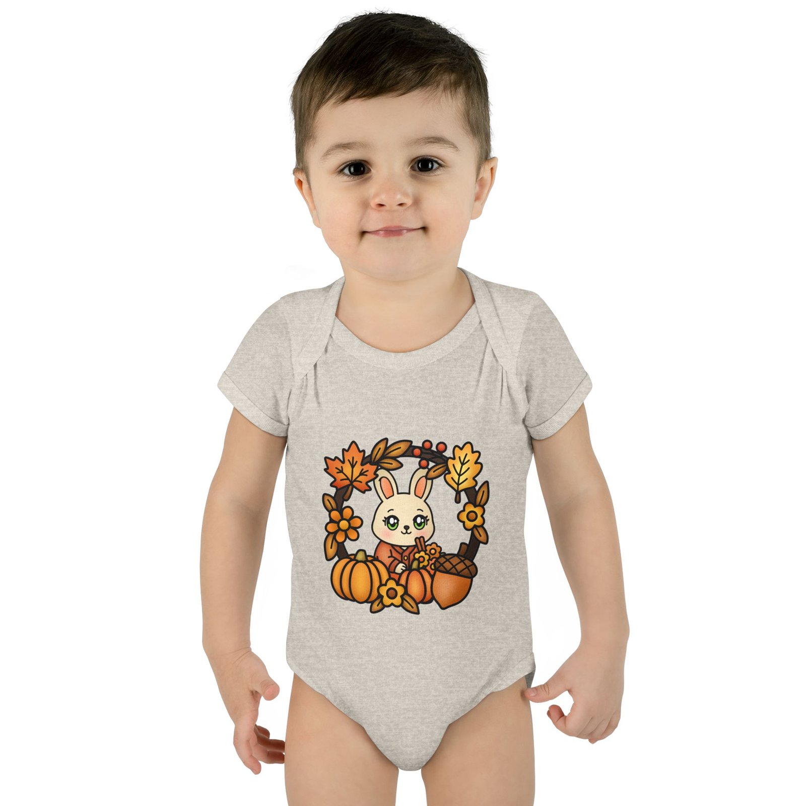 Cute Infant Baby Bodysuit "Fall Cute Rabbit" Design, Infant Clothing, Baby Shower Gift, Toddler Outfit, Newborn Apparel - Image 7