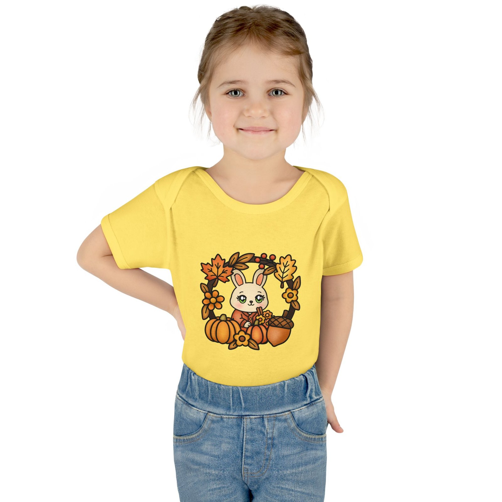 Cute Infant Baby Bodysuit "Fall Cute Rabbit" Design, Infant Clothing, Baby Shower Gift, Toddler Outfit, Newborn Apparel - Image 12