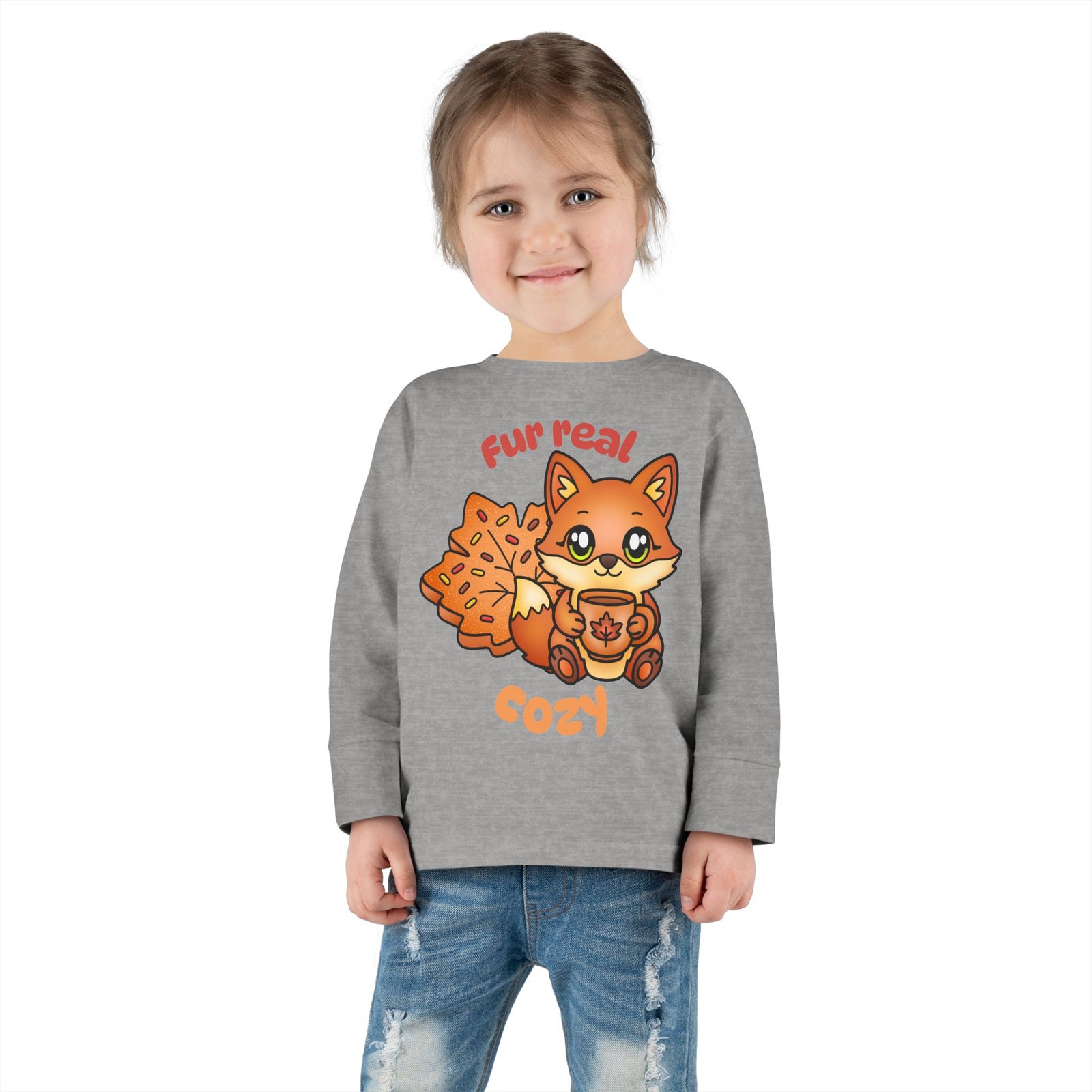 Cute Toddler Long Sleeve Tee, Fur real cozy Design, Baby T-Shirt, Kids Apparel, Toddler Gift, Playful Shirt, Baby Outfit - Image 8