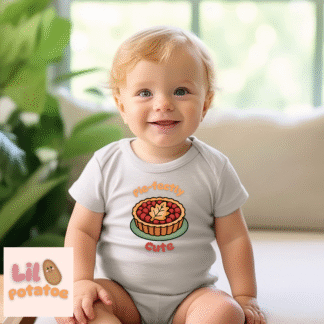 Pie-fectly Cute Infant Tee, Baby Shirt, Newborn Gift, Toddler Apparel, Funny Baby Clothes