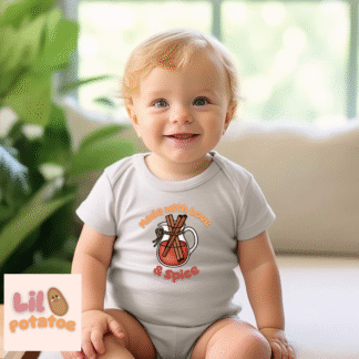 Made with Love & Spice Cute Infant Tee, Baby Shirt, Newborn Gift, Toddler Apparel, Funny Baby Clothes