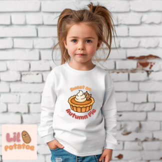 Sweet as Autumn pie Toddler Long Sleeve Tee Design, Baby T-Shirt, Kids Apparel, Toddler Gift, Playful Shirt, Baby Outfit