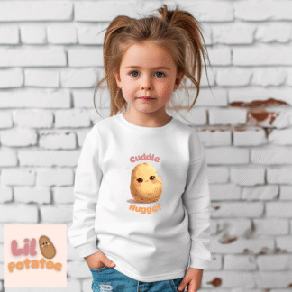 Cute Toddler Long Sleeve Tee with Cuddle Nugget Design, Baby T-Shirt, Kids Apparel, Toddler Gift, Playful Shirt, Baby Outfit, Cute [...]