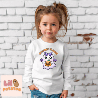 Creepin It Real  Cute Toddler Long Sleeve Tee, Baby T-Shirt, Kids Apparel, Toddler Gift, Playful Shirt, Baby Outfit, Cute Halloween Tee