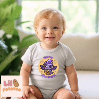Bat to the Bone Cute Infant Tee, Baby Shirt, Newborn Gift, Toddler Apparel, Funny Baby Clothes Halloween Tee