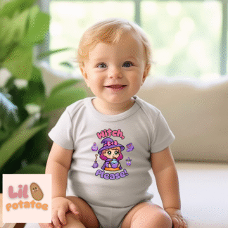 Witch, Please! Cute Infant Tee, Baby Shirt, Newborn Gift, Toddler Apparel, Funny Baby Clothes Halloween Tee