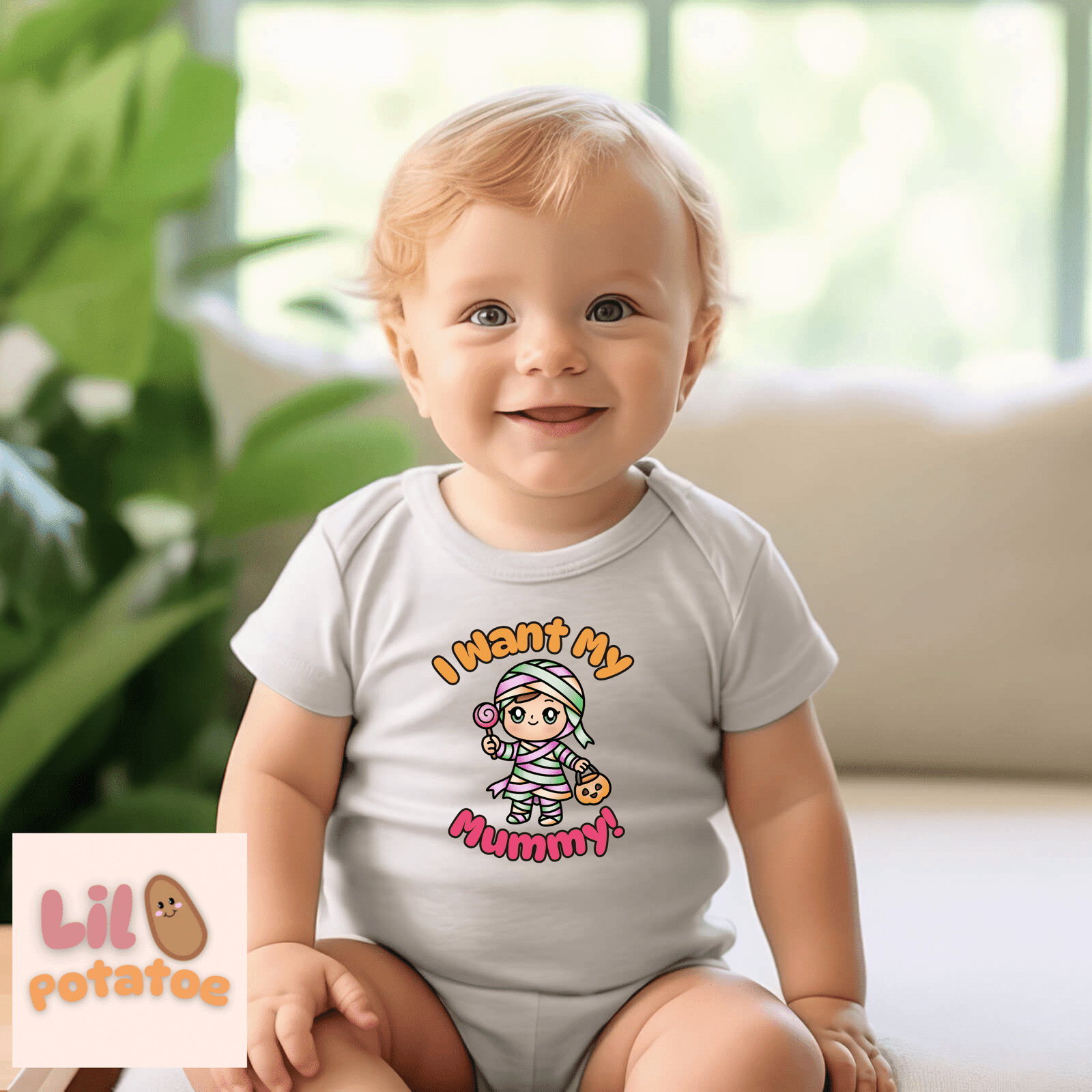 I Want My Mummy! Cute Infant Tee, Baby Shirt, Newborn Gift, Toddler Apparel, Funny Baby Clothes Halloween Tee