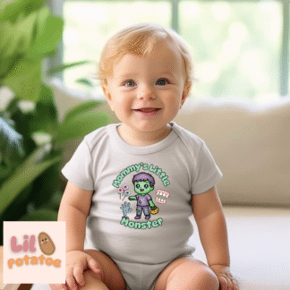 Mommy_s Little Monster Cute Infant Tee, Baby Shirt, Newborn Gift, Toddler Apparel, Funny Baby Clothes Halloween Tee