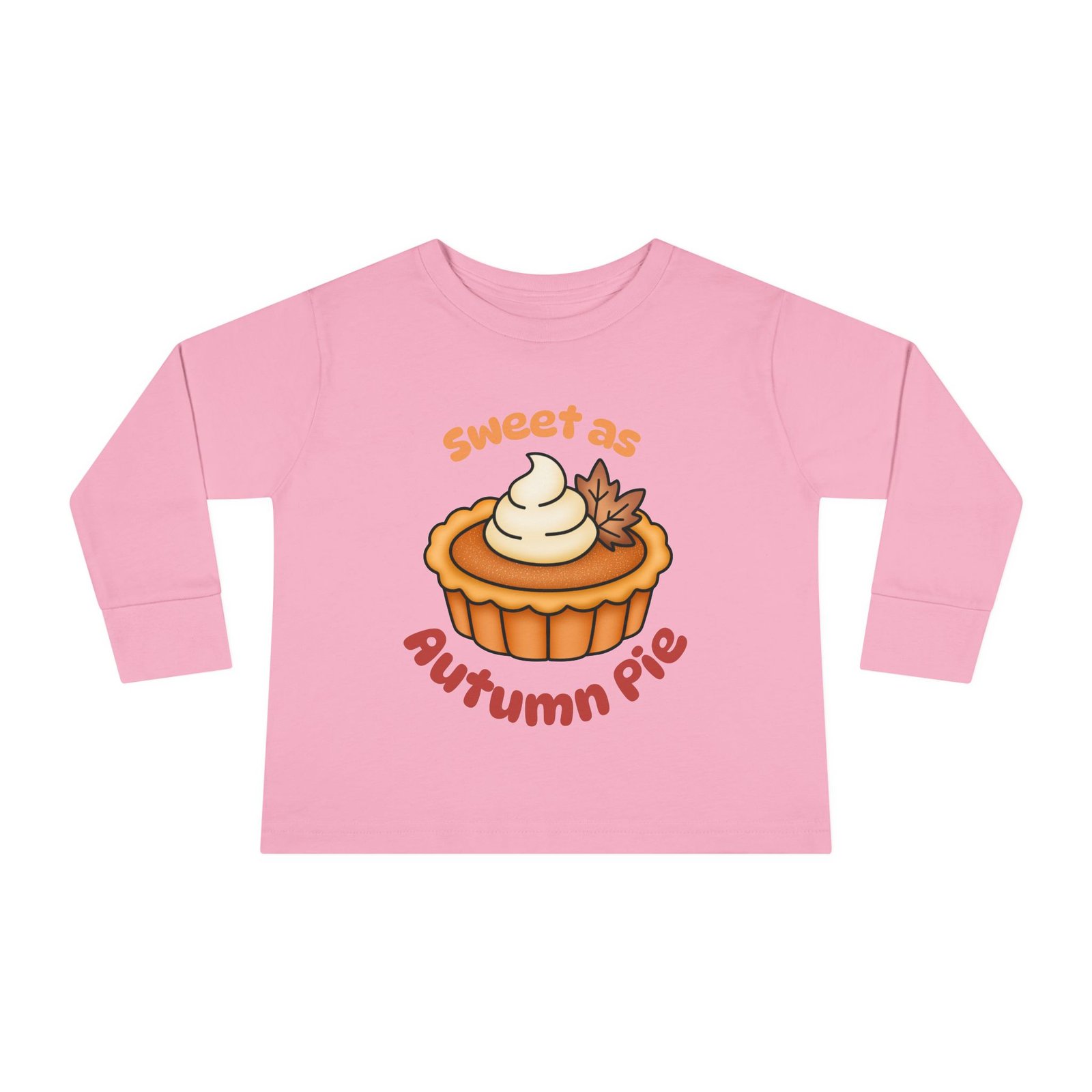 Sweet as Autumn pie Toddler Long Sleeve Tee Design, Baby T-Shirt, Kids Apparel, Toddler Gift, Playful Shirt, Baby Outfit - Image 7