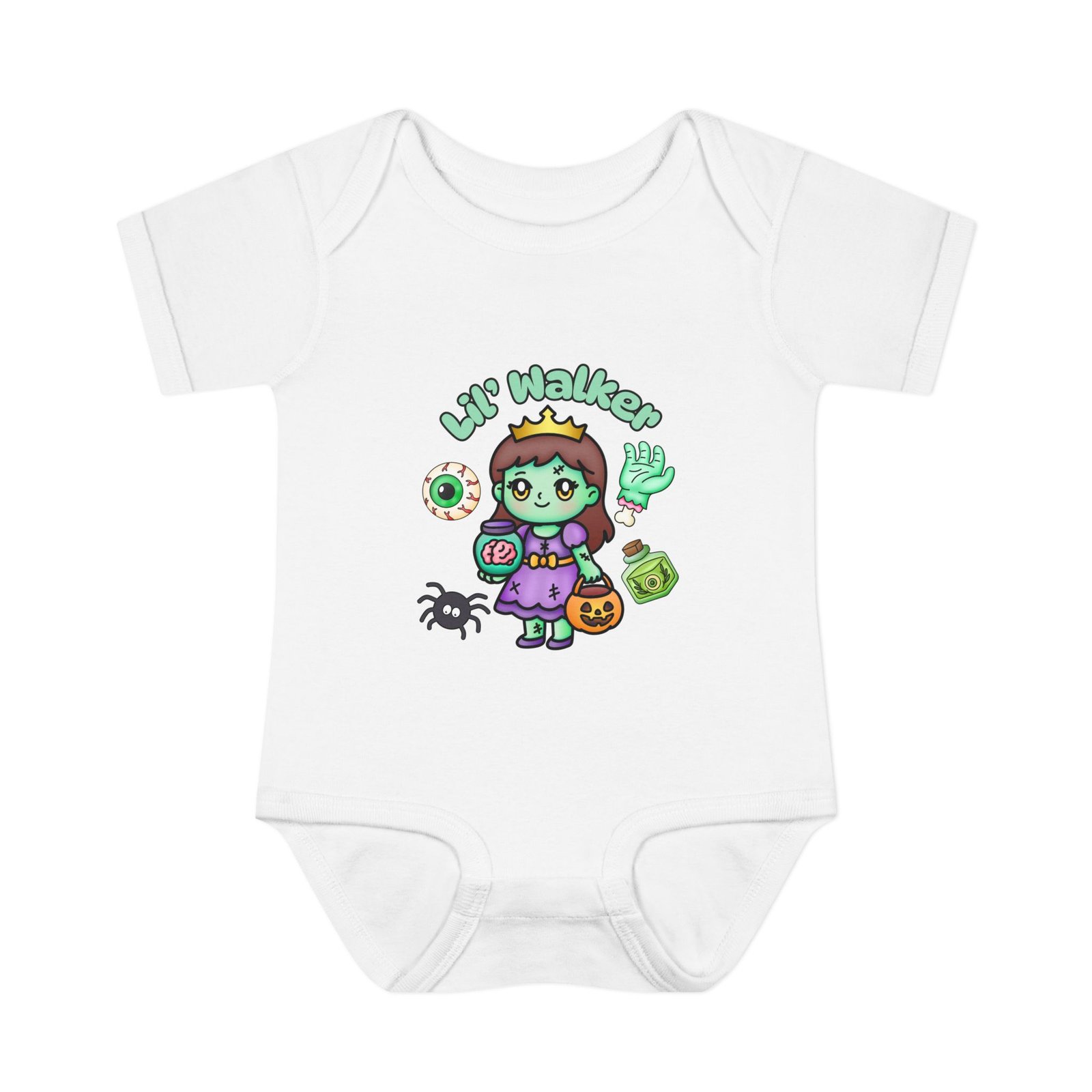 Lil Walker Cute Infant Baby Bodysuit, Infant Clothing, Baby Shower Gift, Toddler Outfit, Newborn Apparel Halloween Tee - Image 2