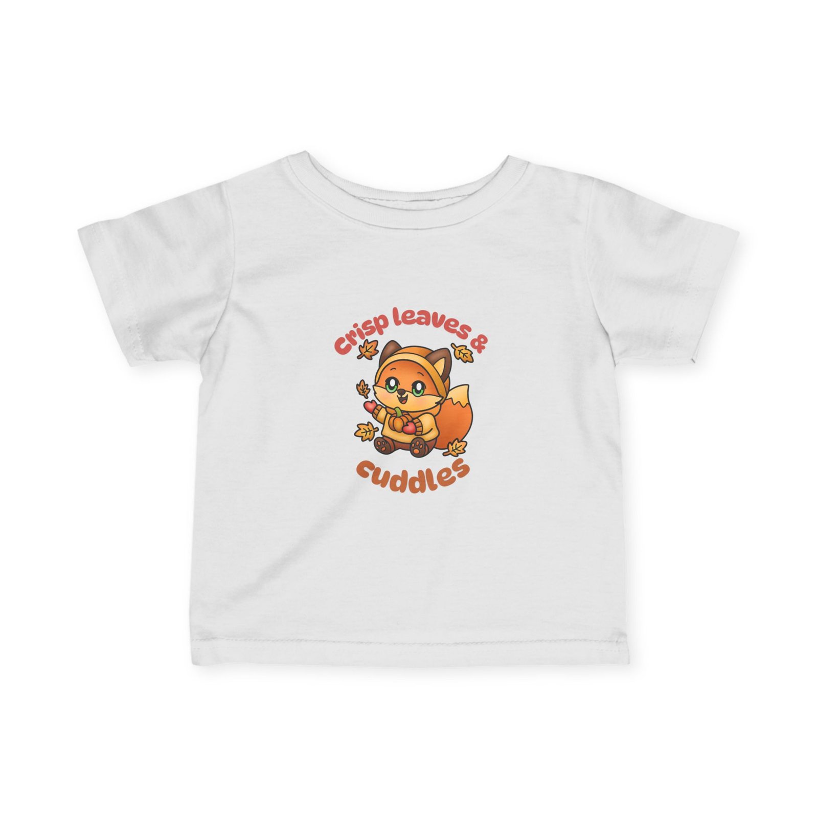 Crisp leaves & cuddles Cute Infant Tee, Baby Shirt, Newborn Gift, Toddler Apparel, Funny Baby Clothes