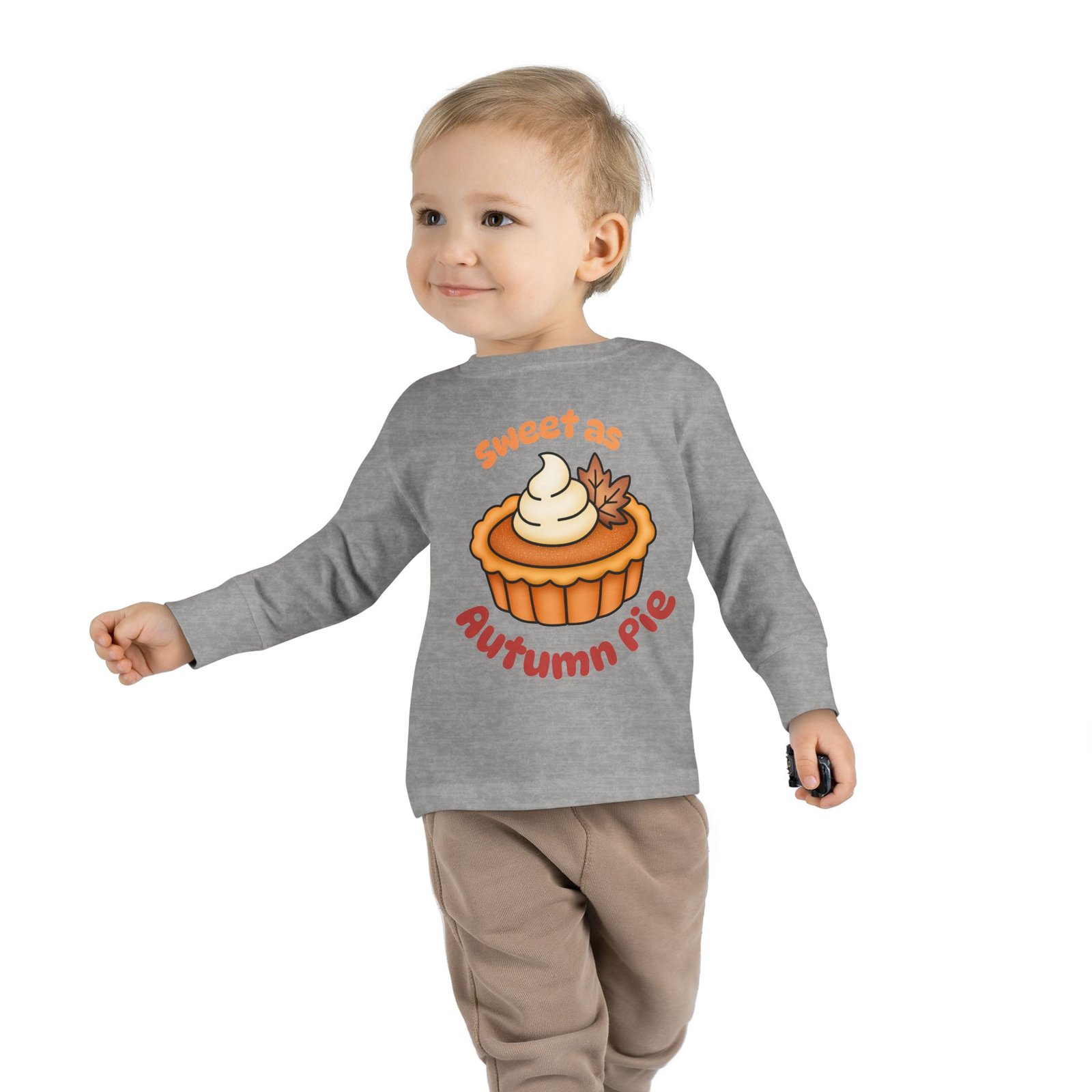 Sweet as Autumn pie Toddler Long Sleeve Tee Design, Baby T-Shirt, Kids Apparel, Toddler Gift, Playful Shirt, Baby Outfit - Image 19