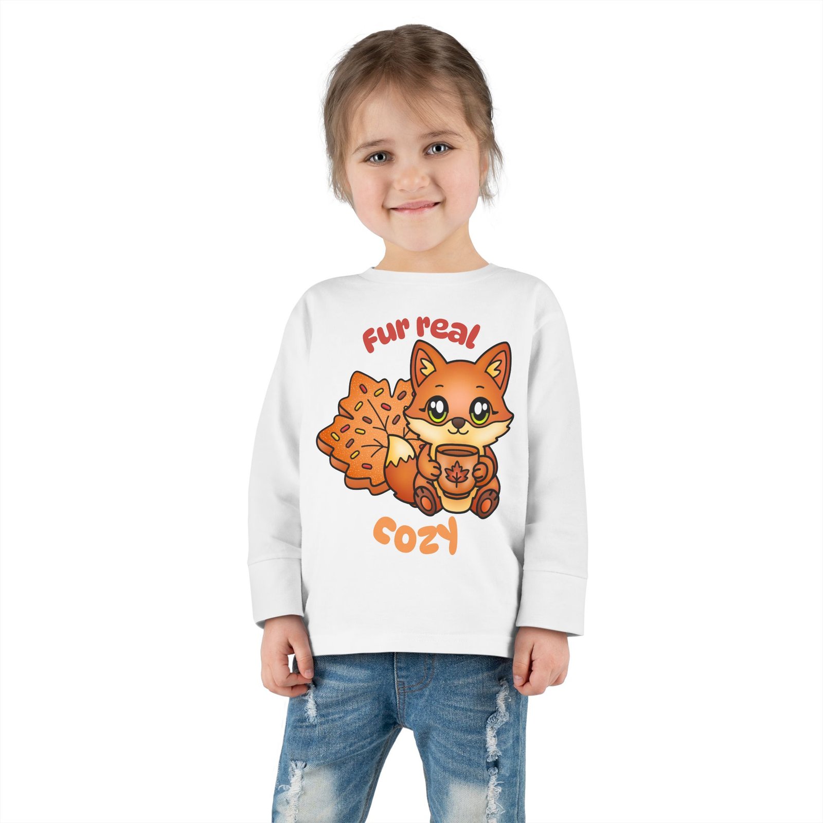 Cute Toddler Long Sleeve Tee, Fur real cozy Design, Baby T-Shirt, Kids Apparel, Toddler Gift, Playful Shirt, Baby Outfit - Image 4