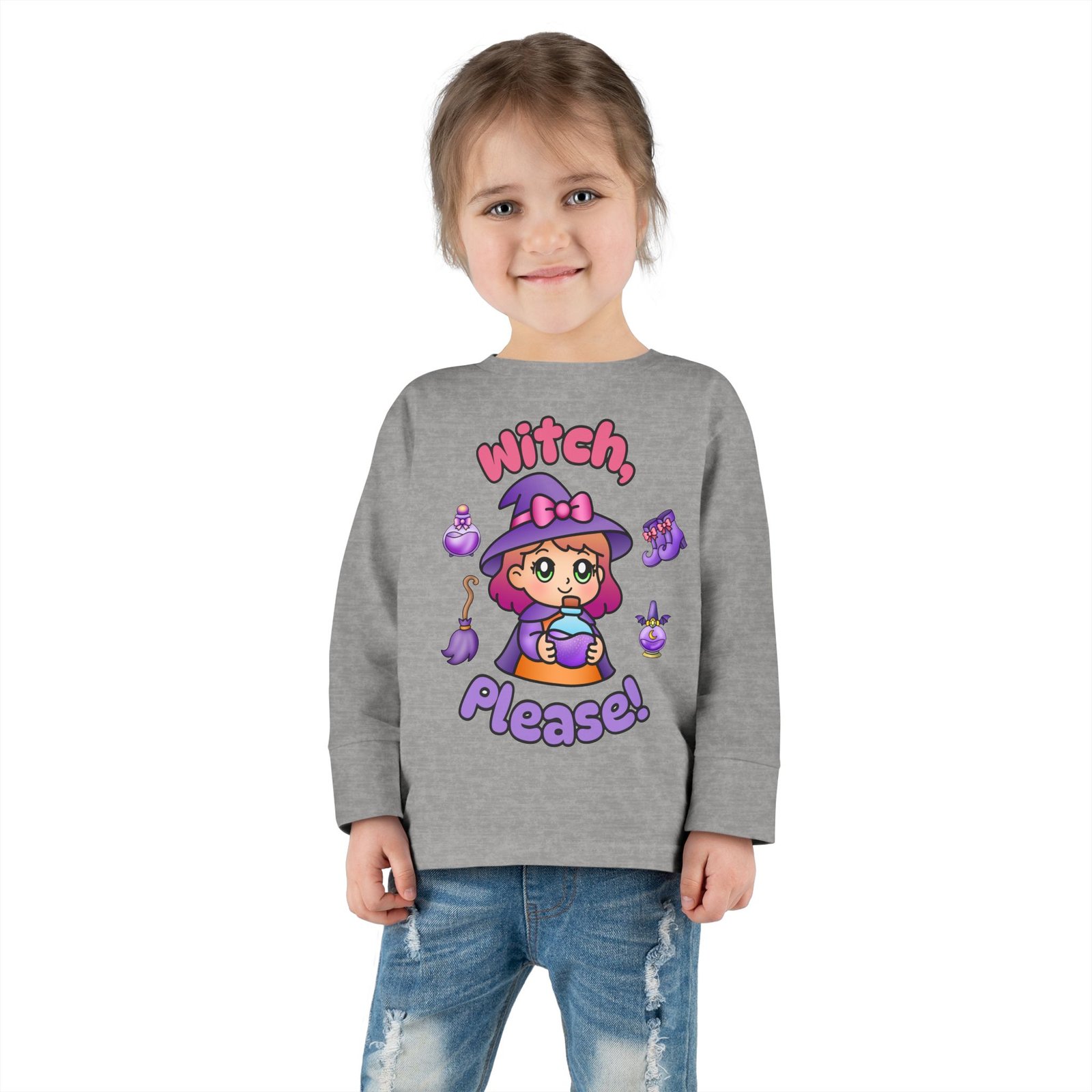 Witch, Please! Cute Toddler Long Sleeve Tee, Baby T-Shirt, Kids Apparel, Toddler Gift, Playful Shirt, Baby Outfit, Cute Halloween Tee - Image 35