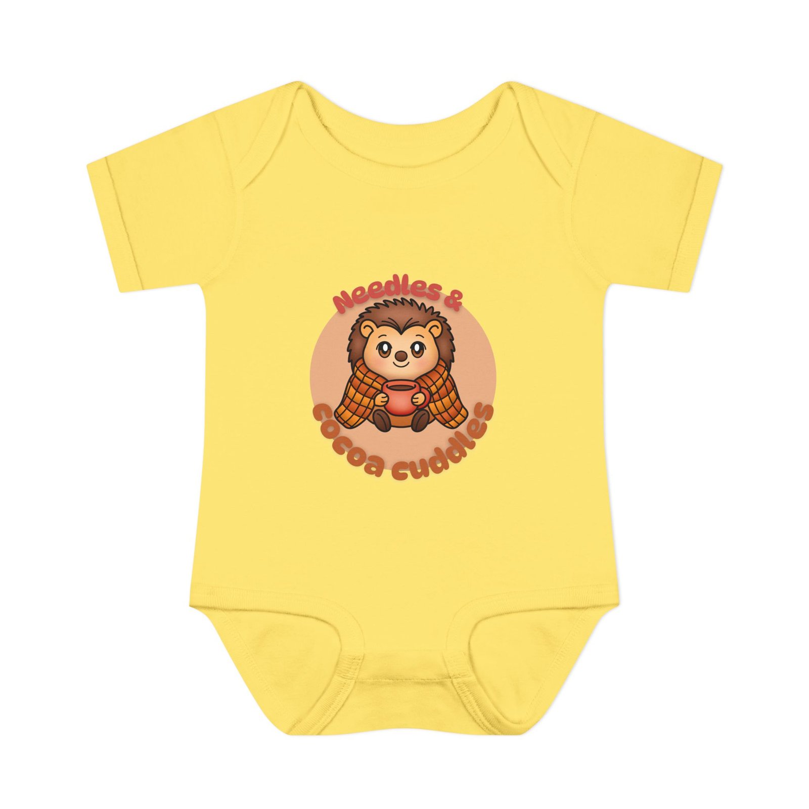 Cute Infant Baby Bodysuit "Needles & cocoa cuddles" Design, Infant Clothing, Baby Shower Gift, Toddler Outfit, Newborn Apparel - Image 9