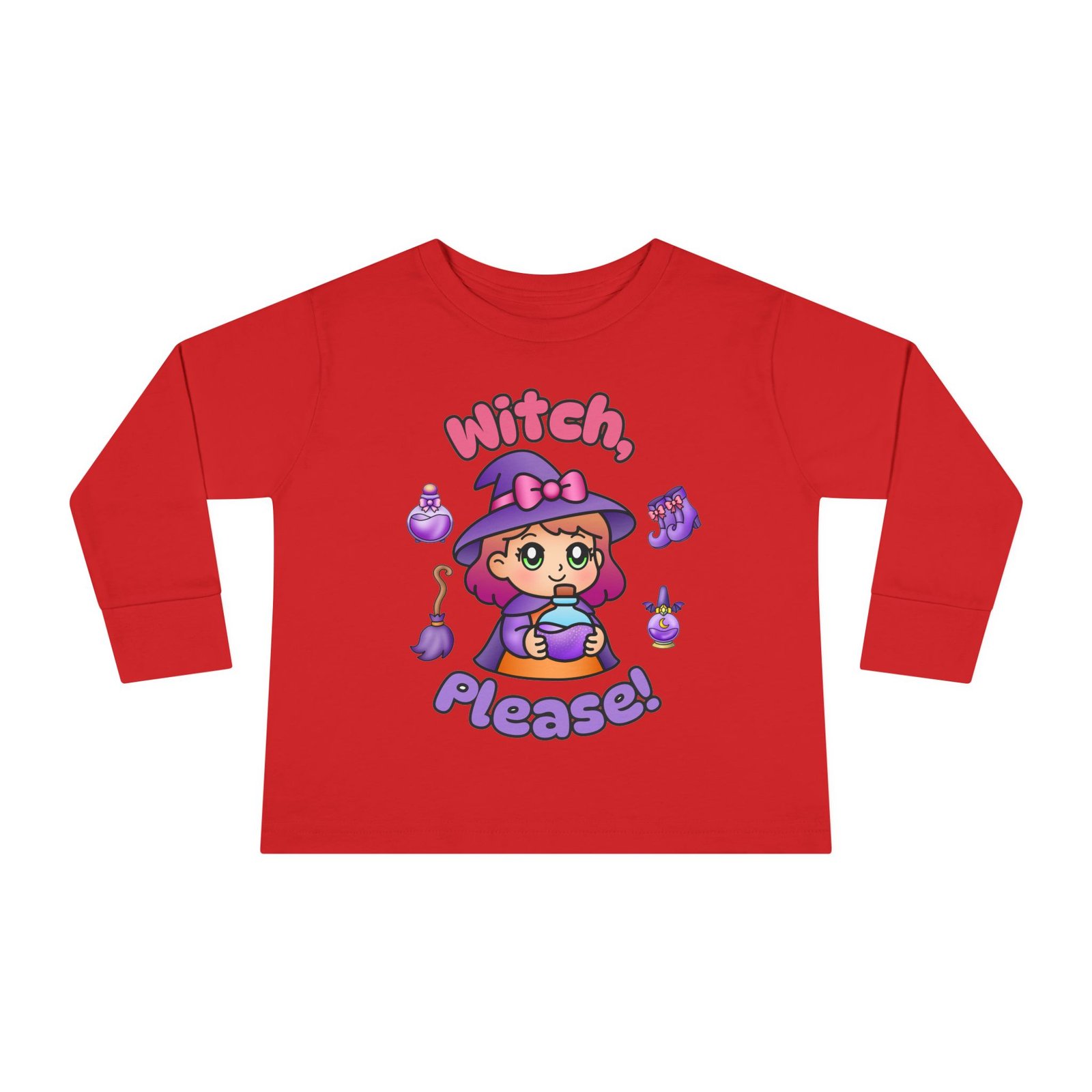 Witch, Please! Cute Toddler Long Sleeve Tee, Baby T-Shirt, Kids Apparel, Toddler Gift, Playful Shirt, Baby Outfit, Cute Halloween Tee - Image 7