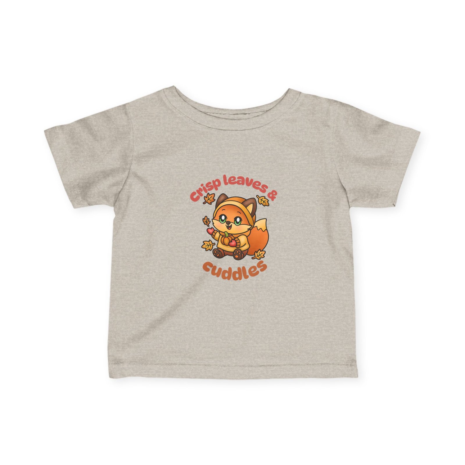 Crisp leaves & cuddles Cute Infant Tee, Baby Shirt, Newborn Gift, Toddler Apparel, Funny Baby Clothes - Image 4