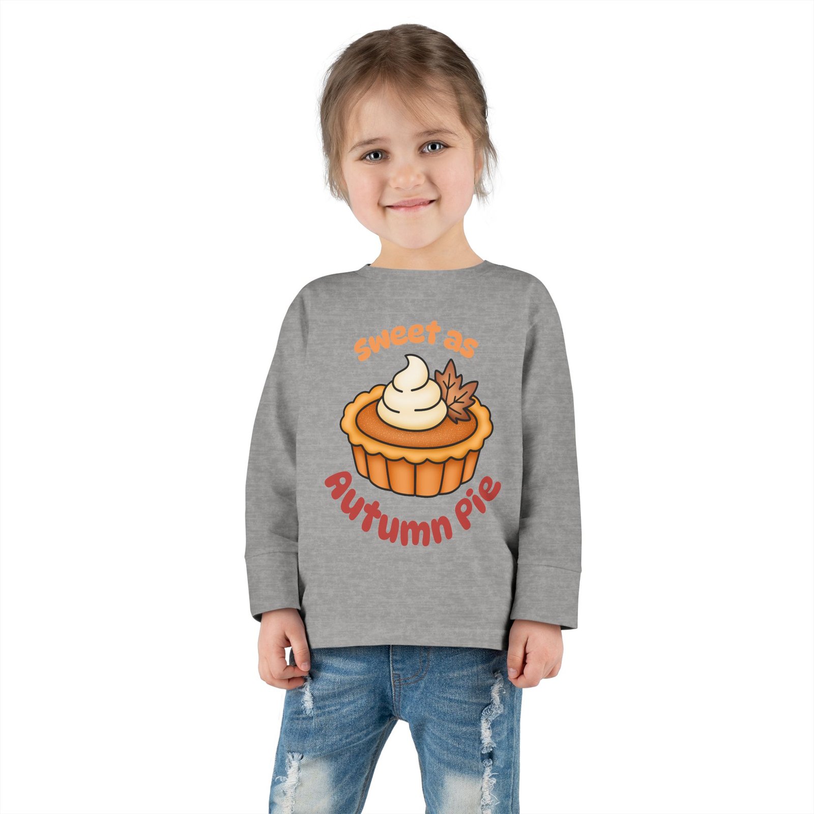 Sweet as Autumn pie Toddler Long Sleeve Tee Design, Baby T-Shirt, Kids Apparel, Toddler Gift, Playful Shirt, Baby Outfit - Image 20
