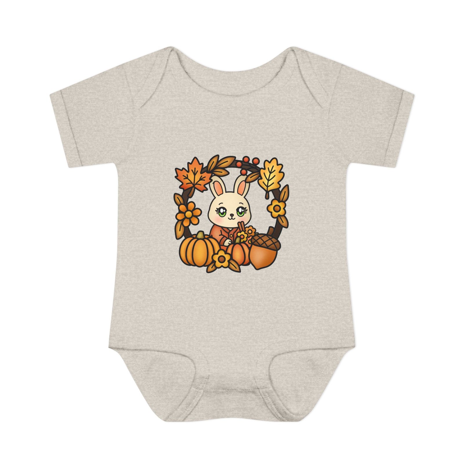 Cute Infant Baby Bodysuit "Fall Cute Rabbit" Design, Infant Clothing, Baby Shower Gift, Toddler Outfit, Newborn Apparel - Image 5