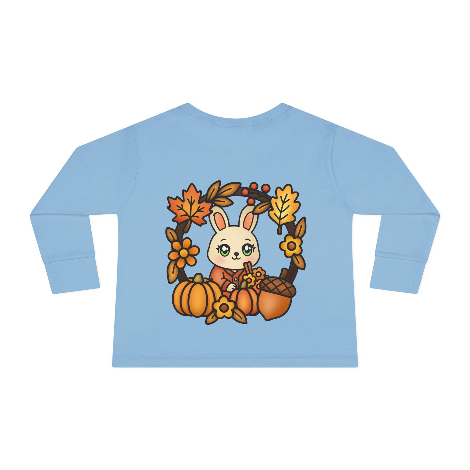 Cute Toddler Long Sleeve Tee, Fall Cute Rabbit Design, Baby T-Shirt, Kids Apparel, Toddler Gift, Playful Shirt, Baby Outfit - Image 10
