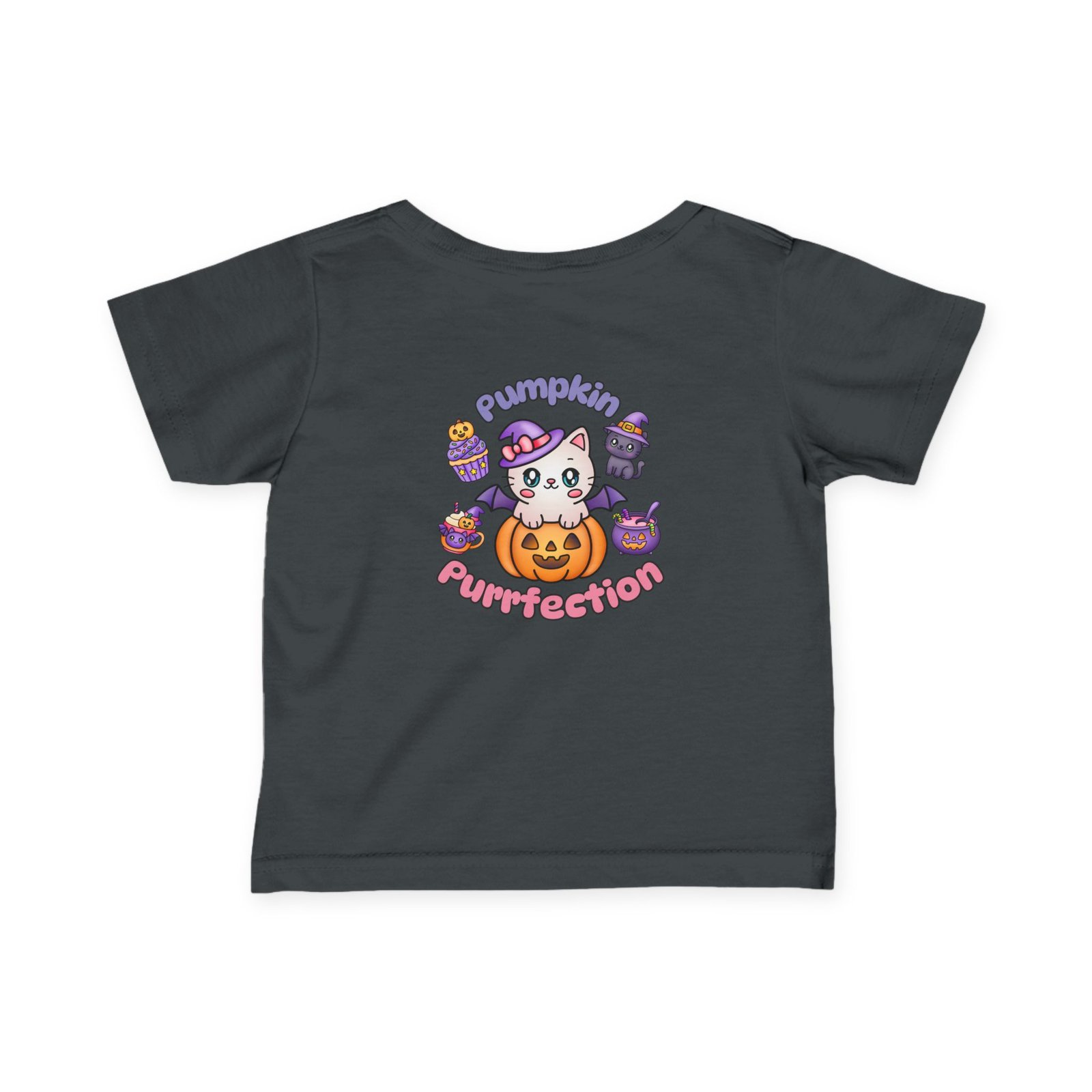 Pumpkin Purrfection Cute Infant Tee, Baby Shirt, Newborn Gift, Toddler Apparel, Funny Baby Clothes Halloween Tee - Image 39