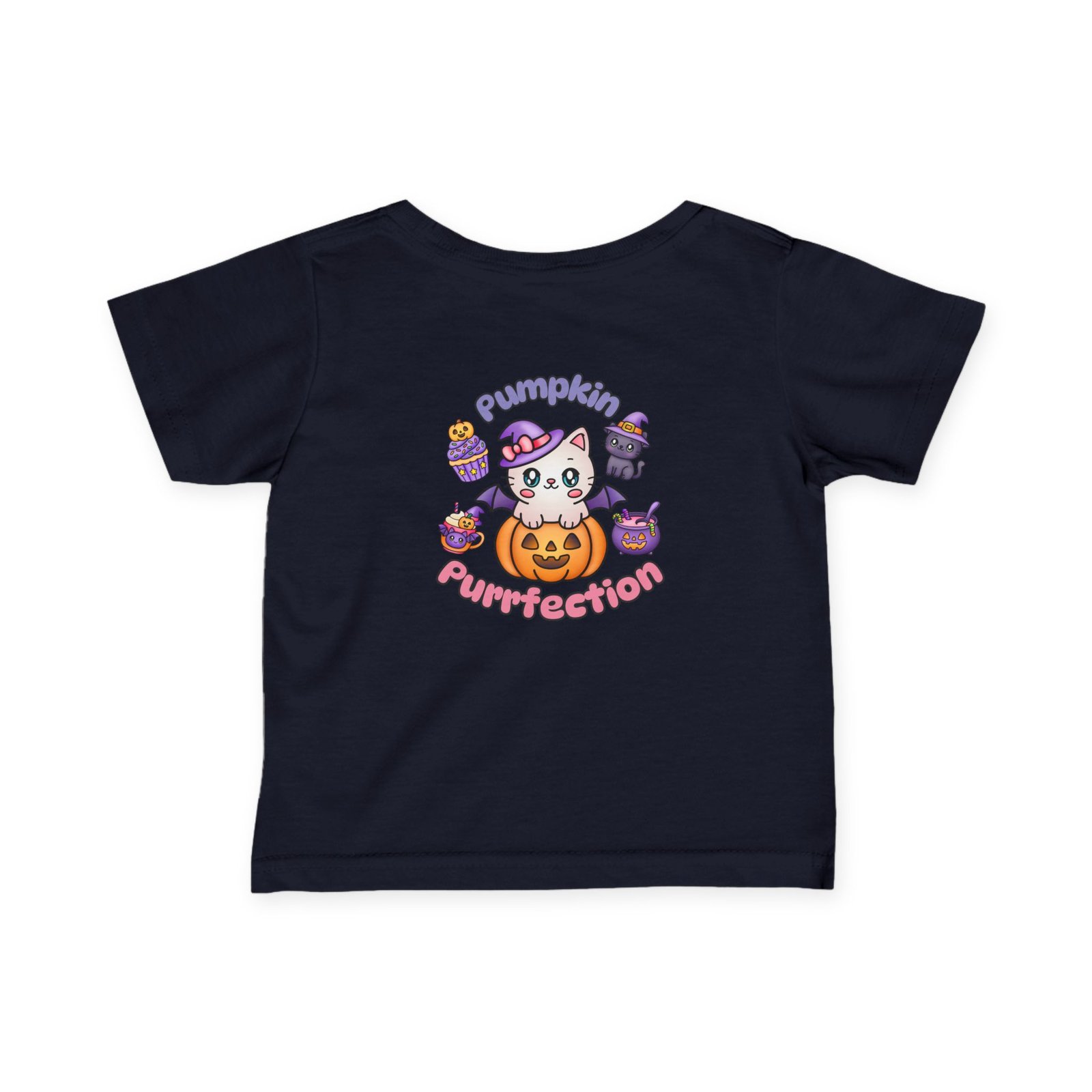 Pumpkin Purrfection Cute Infant Tee, Baby Shirt, Newborn Gift, Toddler Apparel, Funny Baby Clothes Halloween Tee - Image 9