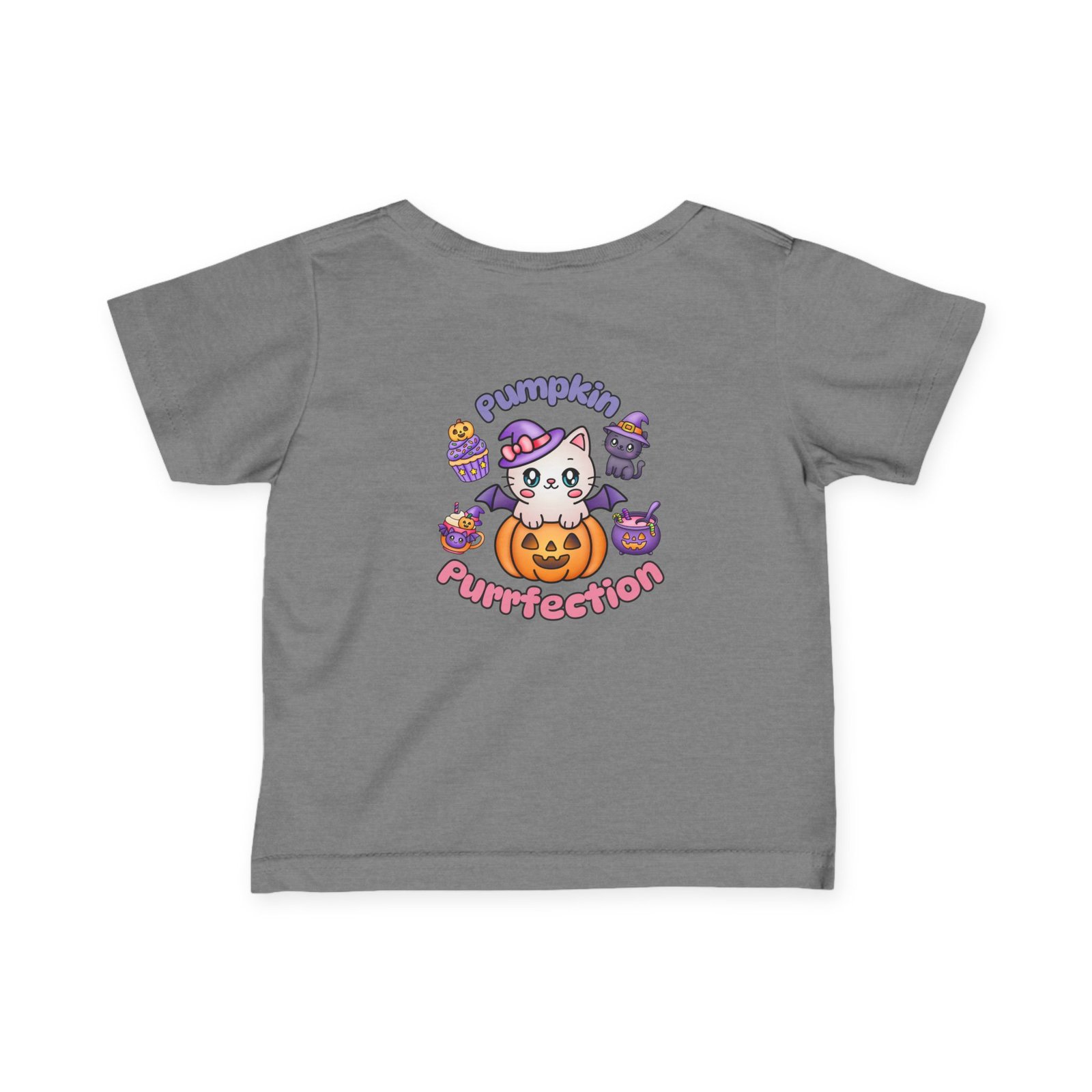 Pumpkin Purrfection Cute Infant Tee, Baby Shirt, Newborn Gift, Toddler Apparel, Funny Baby Clothes Halloween Tee - Image 33