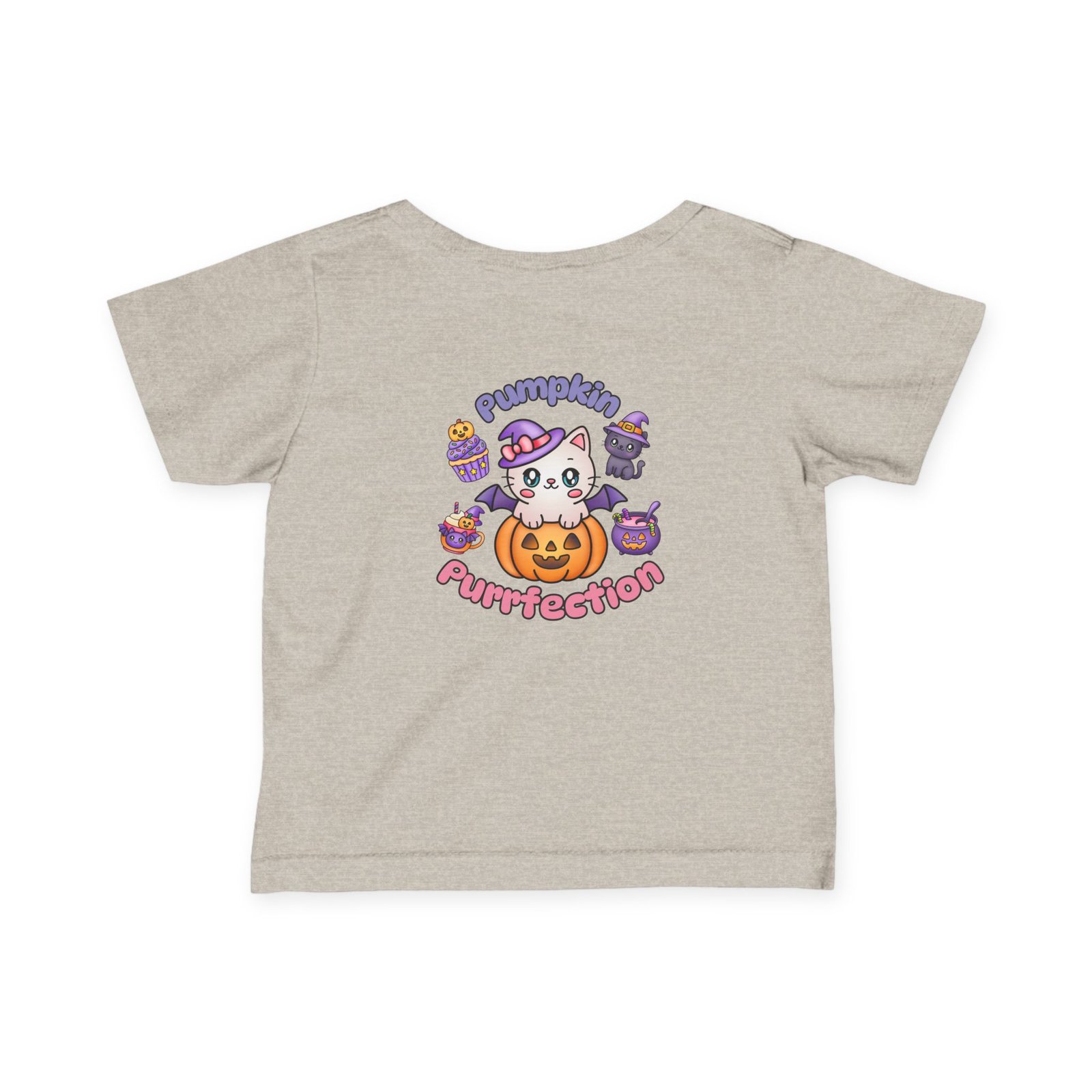 Pumpkin Purrfection Cute Infant Tee, Baby Shirt, Newborn Gift, Toddler Apparel, Funny Baby Clothes Halloween Tee - Image 3