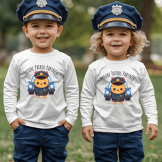 Future Patrol Partner Cute Toddler Long Sleeve Tee, Baby T-Shirt, Kids Apparel, Toddler Gift, Playful Shirt, Baby Outfit