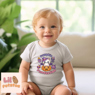 Pumpkin Purrfection Cute Infant Tee, Baby Shirt, Newborn Gift, Toddler Apparel, Funny Baby Clothes Halloween Tee