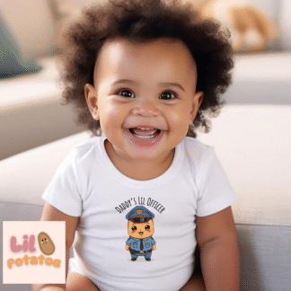 Daddy’s Lil Officer Cute Infant Baby Bodysuit -Infant Clothing, Baby Shower Gift, Toddler Outfit, Newborn Apparel
