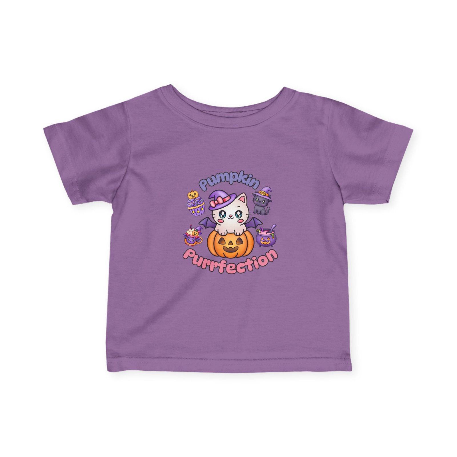 Pumpkin Purrfection Cute Infant Tee, Baby Shirt, Newborn Gift, Toddler Apparel, Funny Baby Clothes Halloween Tee - Image 23