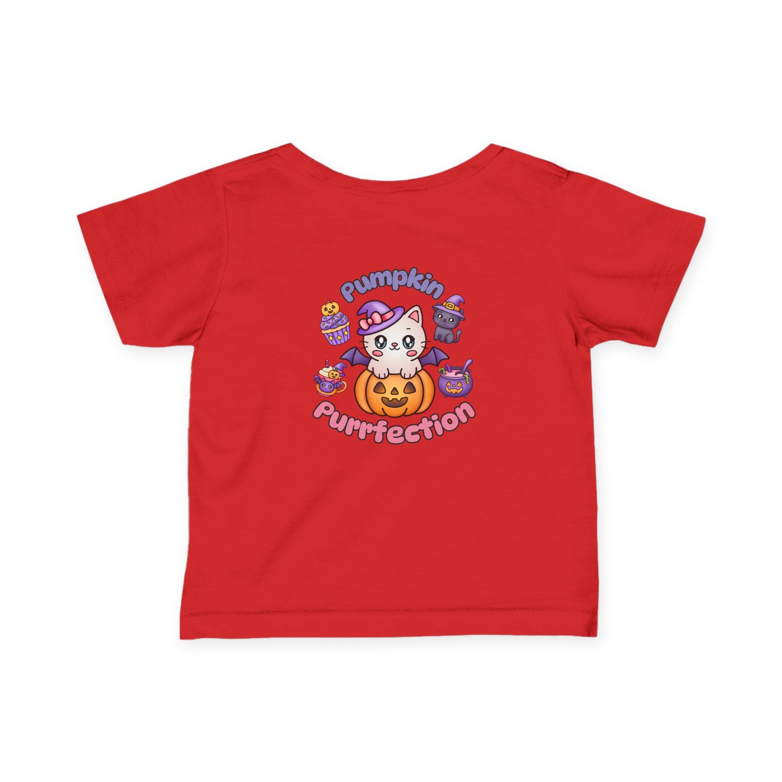 Pumpkin Purrfection Cute Infant Tee, Baby Shirt, Newborn Gift, Toddler Apparel, Funny Baby Clothes Halloween Tee - Image 6
